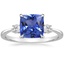 Platinum Petite Selene Three Stone Diamond Ring (1/10 ct. tw.), smalltop view