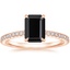 14K Rose Gold Demi Half Coverage Diamond Ring (1/5 ct. tw.), smalltop view