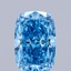 1.79 Ct. Fancy Vivid  Blue Cushion Lab Grown Diamond