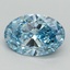 6.26 Ct. Fancy Vivid Blue Oval Lab Grown Diamond