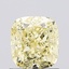 1.01 Ct. Fancy Vivid  Yellow Cushion Lab Grown Diamond