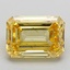 3.96 Ct. Fancy Vivid  Yellow Emerald Lab Grown Diamond
