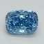 2.06 Ct. Fancy Vivid Blue Cushion Lab Grown Diamond