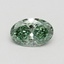 0.50 Ct. Fancy Vivid Green Oval Lab Grown Diamond