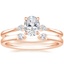 14K Rose Gold Cometa Diamond Ring with Wren Diamond Open Ring