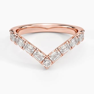 Nathalie Emerald-Cut and Asscher Diamond Contour Ring (2/3 ct. tw.) in 14K Rose Gold