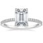 18K White Gold Viviana Half Coverage Diamond Ring, smalltop view