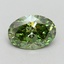 1.00 Ct. Fancy Vivid Green Oval Lab Grown Diamond