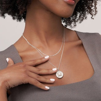 Diamond Accented Cancer Zodiac Necklace