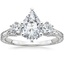 18K White Gold Hudson Engraved Three Stone Diamond Ring (1/3 ct. tw.), smalltop view