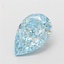 2.08 Ct. Fancy Vivid Greenish Blue Pear Lab Grown Diamond