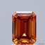 1.45 Ct. Fancy Vivid  Orange Emerald Lab Grown Diamond