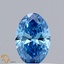 0.33 Ct. Fancy Vivid Blue Oval Lab Grown Diamond