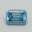 1.08 Ct. Fancy Vivid Blue Emerald Lab Grown Diamond