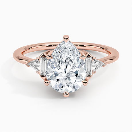 14K Rose Gold Edie Art Deco Diamond Ring