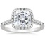 Platinum Odessa Halo Diamond Ring (1/5 ct. tw.), smalltop view