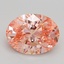 2.00 Ct. Fancy Vivid Pink Oval Lab Grown Diamond