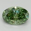 2.17 Ct. Fancy Vivid Green Oval Lab Grown Diamond