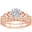 14K Rose Gold Aberdeen Diamond Ring with Hudson Ring