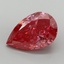 3.18 Ct. Fancy Vivid Red Pear Lab Grown Diamond