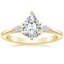 18K Yellow Gold Gia Diamond Ring, smalltop view
