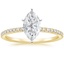 18K Yellow Gold Ballad Three-Quarter Coverage Diamond Ring (1/4 ct. tw.), smalltop view