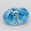 3.70 Ct. Fancy Vivid Blue Oval Lab Grown Diamond