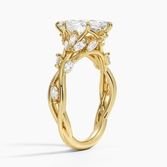 Secret Garden with 1.5ct Marquise Certified Lab Diamond in 18K Yellow Gold