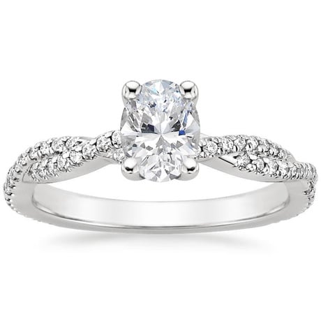 18K White Gold Petite Luxe Twisted Vine Bridal Set (1/2 ct. tw.)