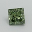 1.27 Ct. Fancy Vivid Green Princess Lab Grown Diamond