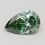 3.11 Ct. Fancy Vivid Green Pear Lab Grown Diamond