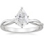Platinum Twisted Vine Solitaire Ring, smalltop view