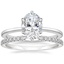 18K White Gold Petite Esme Solitaire Ring with Luxe Sia Diamond Open Ring (1/5 ct. tw.)