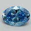 3.07 Ct. Fancy Vivid Blue Oval Lab Grown Diamond