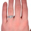 The Madalina Ring, smallzoomed in top view on a hand