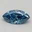 0.90 Ct. Fancy Vivid Blue Marquise Lab Grown Diamond