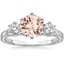 18K White Gold Hudson Engraved Three Stone Diamond Ring (1/3 ct. tw.), smalltop view