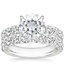 18KW Moissanite Ellora Diamond Bridal Set, smalltop view