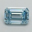 2.54 Ct. Fancy Intense Blue Emerald Lab Grown Diamond