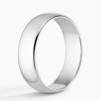 Slim Profile 6mm Wedding Ring in Platinum