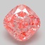 3.09 Ct. Fancy Vivid Pink Cushion Lab Grown Diamond