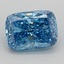 3.02 Ct. Fancy Vivid  Blue Cushion Lab Grown Diamond