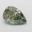4.06 Ct. Fancy Vivid Green Pear Lab Grown Diamond