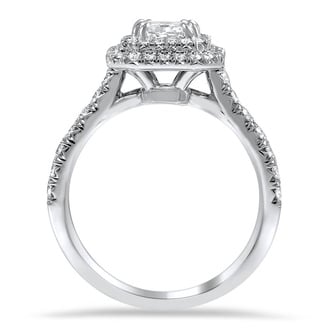 Custom Radiant Cut Double Halo Diamond Ring