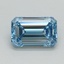 1.02 Ct. Fancy Intense Blue Emerald Lab Grown Diamond