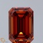 3.01 Ct. Fancy Orange Emerald Lab Grown Diamond