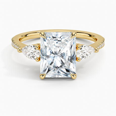 Opera Accented Three Stone Diamond Ring