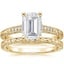 18KY Moissanite Luxe Hudson Diamond Bridal Set, smalltop view