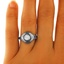 The Kaylani Ring, smalltop view on a hand