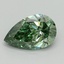 1.59 Ct. Fancy Vivid Pacific Green Pear Lab Grown Diamond